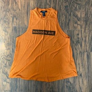 Orange Madison Ave tank top